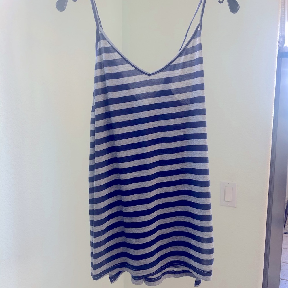 Stem Stripe Long Tank Top
